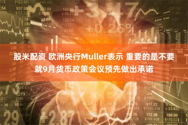 股米配资 欧洲央行Muller表示 重要的是不要就9月货币政策会议预先做出承诺