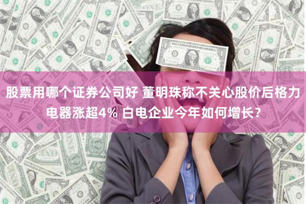 股票用哪个证券公司好 董明珠称不关心股价后格力电器涨超4% 白电企业今年如何增长？